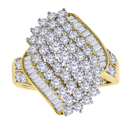 2.00 Carat of Lab Grown Diamonds Ring, 10kt Yellow Gold.....................NOW