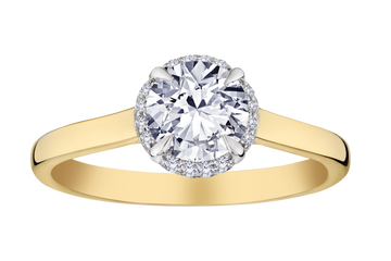 1.17+ Carat Of Lab Grown Diamond "Brilliant" Cut Ring, 10kt Two Tone.....................NOW