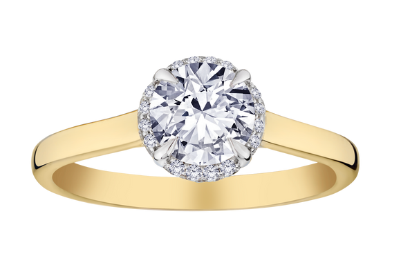 1.17+ Carat Of Lab Grown Diamond "Brilliant" Cut Ring, 10kt Two Tone.....................NOW