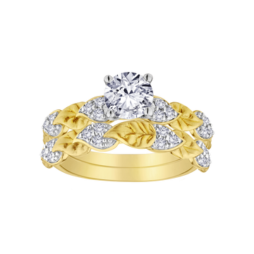 1.02+ Carat Of Lab Grown Diamonds "Tree Of Life" Ring Set, 10kt Two Tone.....................NOW