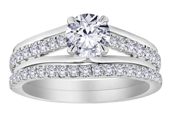 1.28+ Carat Of Lab Grown Diamonds Ring Set, 10kt White Gold.....................NOW - Griffin Jewellery Designs