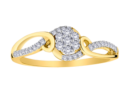 .26 Carat of Lab Grown Diamonds "Flower" Ring, 10kt Yellow Gold.....................NOW