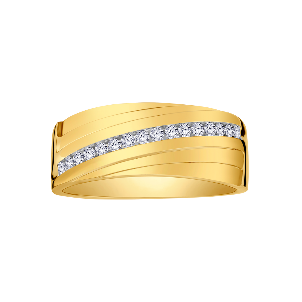 .25 Carat Of Lab Grown Diamonds Wide Men'S Ring, 10kt Yellow Gold.....................NOW