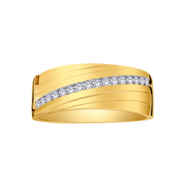 .25 Carat Of Lab Grown Diamonds Wide Men'S Ring, 10kt Yellow Gold.....................NOW