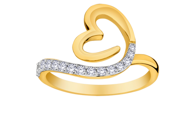 .25 Carat of Lab Grown Diamonds Heart Ring, 10kt Yellow Gold.....................NOW - Griffin Jewellery Designs