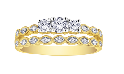 .50 Carat of Lab Grown Diamonds Ring, 10kt Yellow Gold.....................NOW