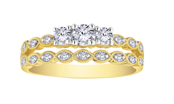 .50 Carat of Lab Grown Diamonds Ring, 10kt Yellow Gold.....................NOW