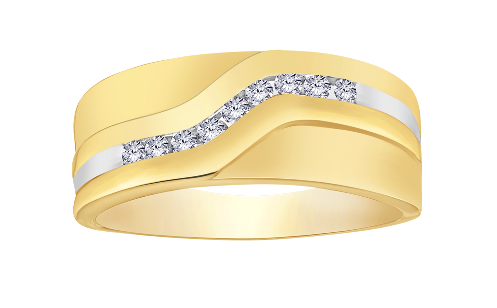 .20 Carat Of Lab Grown Diamonds Men'S Band, 10kt Yellow Gold.....................NOW