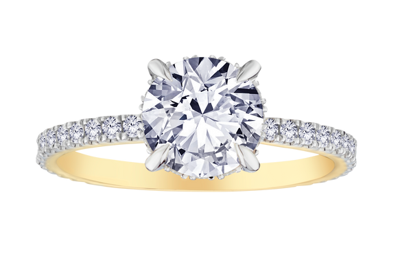 1.95+ Carat Of Lab Grown Diamond "Brilliant" Cut Ring, 14kt Yellow Gold.....................NOW