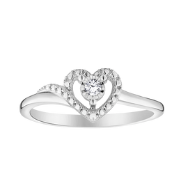 .05 Carat of Lab Grown Diamonds Ring, Silver.....................NOW