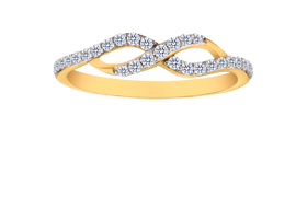.10 Carat of Lab Grown Diamonds "Infinity" Ring, 10kt Yellow Gold.....................NOW