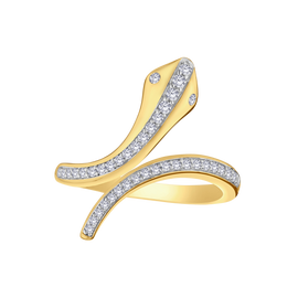 .25 Carat Of Lab Grown Diamonds "Snake" Ring, 10kt Yellow Gold.....................NOW