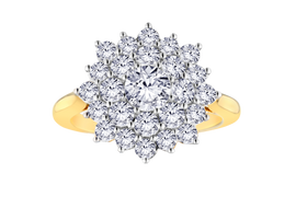 2.00 Carat Of Lab Grown Diamonds "Snowflake" Ring, 10kt Yellow Gold.....................NOW