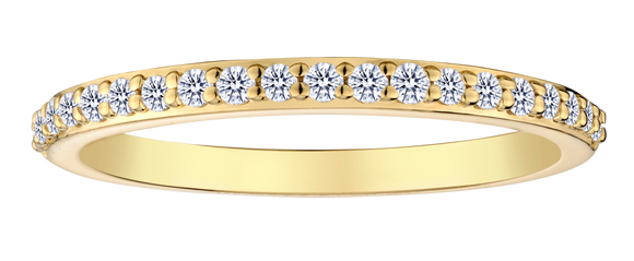 .25 Carat Of Lab Grown Diamonds Band, 10kt Yellow Gold.....................NOW