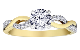 1.02 Carat of Lab Grown Diamonds Ring, 10kt Yellow Gold.....................NOW