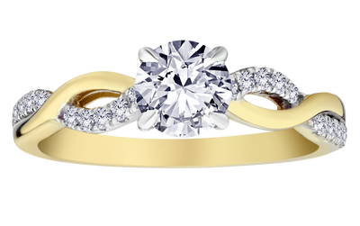 1.02 Carat of Lab Grown Diamonds Ring, 10kt Yellow Gold.....................NOW