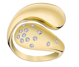 .17 Carat Of Lab Grown Diamonds Bypass Ring, 10kt Yellow Gold.....................NOW