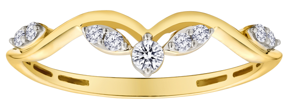 .13 Carat of Lab Grown Diamonds Ring, 10kt Yellow Gold.....................NOW