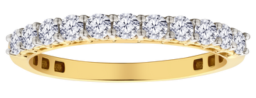 .50 Carat of Lab Grown Diamonds Half Eternity Ring, 10kt Yellow Gold.....................NOW - Griffin Jewellery Designs