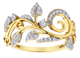 .25 Carat of Lab Grown Diamonds Ring, 10kt Yellow Gold.....................NOW