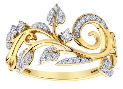 .25 Carat of Lab Grown Diamonds Ring, 10kt Yellow Gold.....................NOW