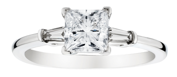 1.15 Carat of Lab Grown Diamonds "Princess" Cut Ring, 10kt White Gold.....................NOW - Griffin Jewellery Designs