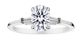 1.15 Carat of Lab Grown Diamonds "Oval" Cut Ring, 10kt White Gold.....................NOW - Griffin Jewellery Designs