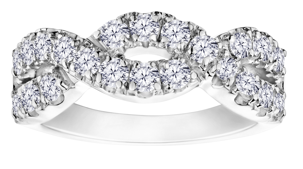 1.00 Carat of Lab Grown Diamonds "Infinity" Ring, Sterling Silver.....................NOW