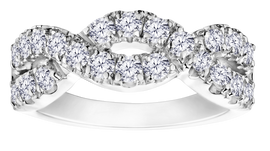 1.00 Carat of Lab Grown Diamonds "Infinity" Ring, Sterling Silver.....................NOW - Griffin Jewellery Designs
