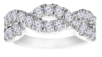 1.00 Carat of Lab Grown Diamonds "Infinity" Ring, Sterling Silver.....................NOW - Griffin Jewellery Designs