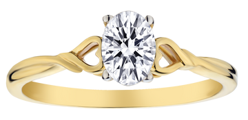 .51 Carat of Lab Grown Diamonds "Oval" Cut Ring, 10kt Yellow Gold.....................NOW - Griffin Jewellery Designs