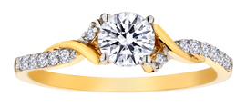 .50 Carat of Lab Grown Diamonds "Brilliant" Cut Ring, 10kt Yellow Gold.....................NOW