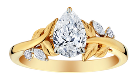 1.14 Carat of Lab Grown Diamonds Engagement Ring, 10kt Yellow Gold.....................NOW - Griffin Jewellery Designs