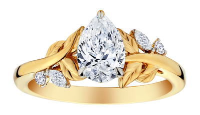 1.14 Carat of Lab Grown Diamonds Engagement Ring, 10kt Yellow Gold.....................NOW - Griffin Jewellery Designs