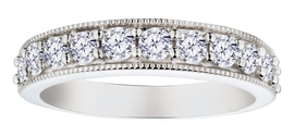 .90 Carat of Lab Grown Diamonds Half Eternity Ring, Sterling Silver.....................NOW - Griffin Jewellery Designs