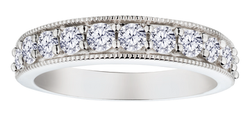 .90 Carat of Lab Grown Diamonds Half Eternity Ring, Sterling Silver.....................NOW - Griffin Jewellery Designs