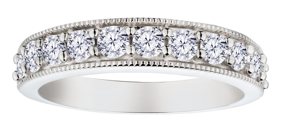 .90 Carat of Lab Grown Diamonds Half Eternity Ring, Sterling Silver.....................NOW - Griffin Jewellery Designs