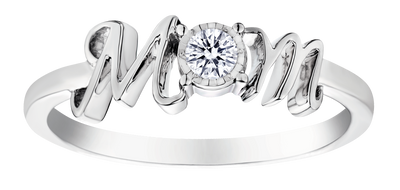 .10 Carat of Lab Grown Diamonds Miracle "Mom" Ring, Sterling Silver.....................NOW - Griffin Jewellery Designs