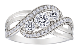.80 Carat Lab Grown Diamond "Past, Present, Future" Ring, 10kt White Gold.....................NOW - Griffin Jewellery Designs