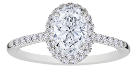 1.50 Carat Lab Grown Diamond "Halo" Engagement Ring, 14kt White Gold.....................NOW - Griffin Jewellery Designs