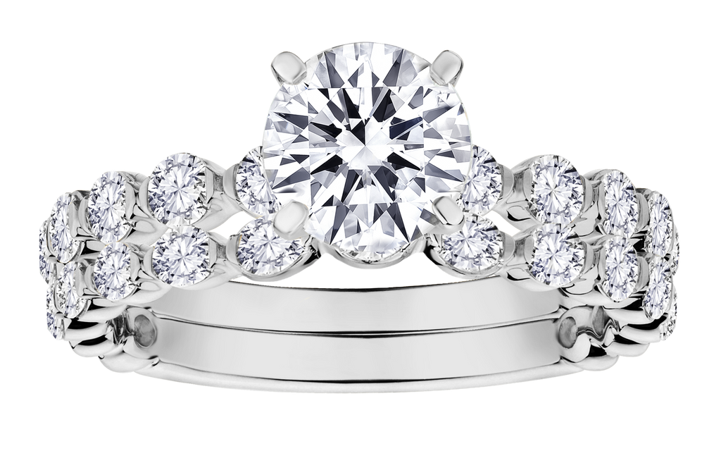 2.00 Carat Lab Grown Diamond Engagement Ring Set