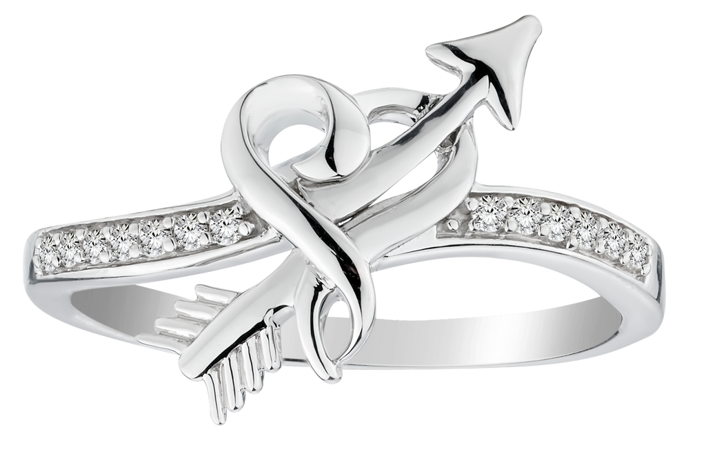 .11 Carat of Diamonds "Cupid's Heart" Ring, Silver.....................NOW
