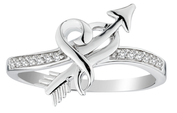 .11 Carat of Diamonds "Cupid's Heart" Ring, Silver.....................NOW - Griffin Jewellery Designs