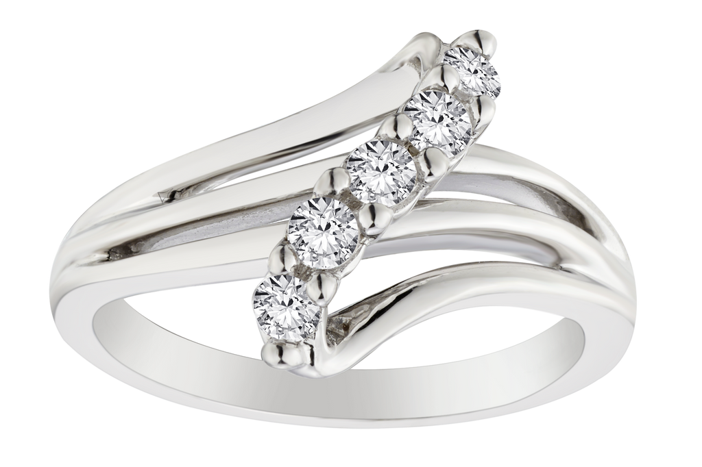 White Sapphire "Journey of Love" Ring, Silver......................NOW