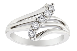 White Sapphire "Journey of Love" Ring, Silver......................NOW