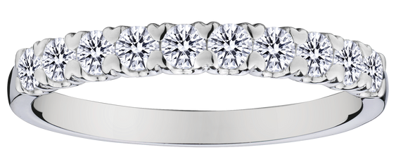 .50 Carat of Lab Grown Diamonds Band, Silver.....................NOW