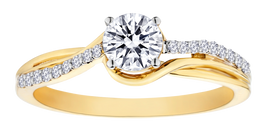 .50 Carat of Lab Grown Diamonds "Brilliant" Cut Ring, 10kt Yellow Gold.....................NOW - Griffin Jewellery Designs