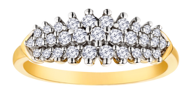 .33 Carat of Lab Grown Diamonds Cluster Ring, 10kt Yellow Gold.....................NOW - Griffin Jewellery Designs