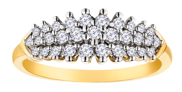 .33 Carat of Lab Grown Diamonds Cluster Ring, 10kt Yellow Gold.....................NOW - Griffin Jewellery Designs
