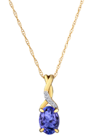 Genuine Tanzanite and Diamonds Set, 10kt Yellow Gold.....................NOW-4